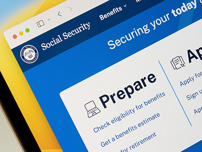 Social Security online portal for retirement, disability, and benefits application services