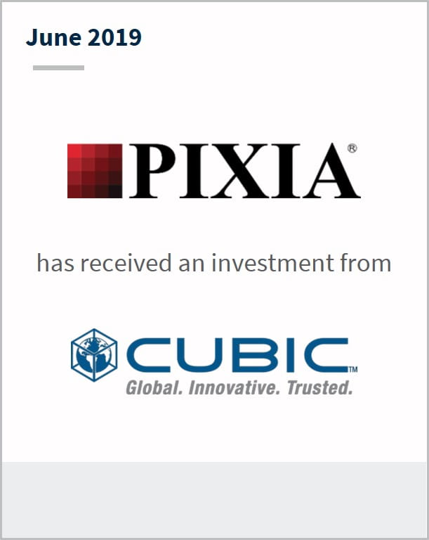 June 2019 Pixia has received an investment from Cubic