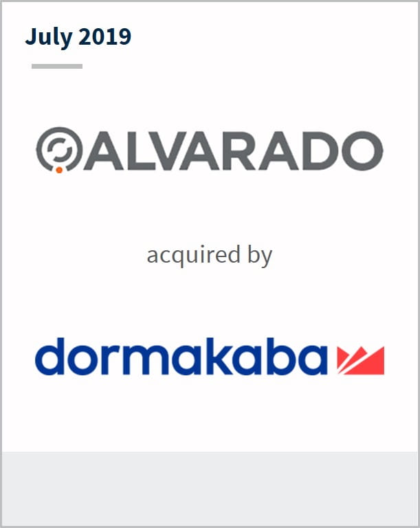 July 2019 Alvarado has been acquired by Dormakaba