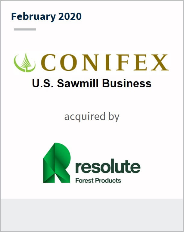 February 2020 Conifex has been acquired by Resolute