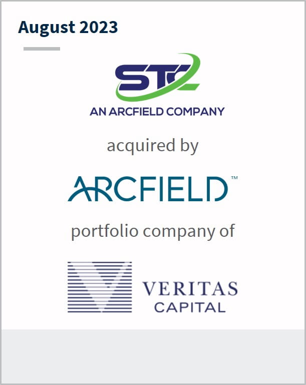 August 2023 Strategic Technology Consulting Has been acquired by Arcfield A portfolio company of Veritas Capital