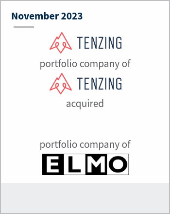 November 2023 Tenzing Has invested in Webexpenses A portfolio company of K1 Investment Management
