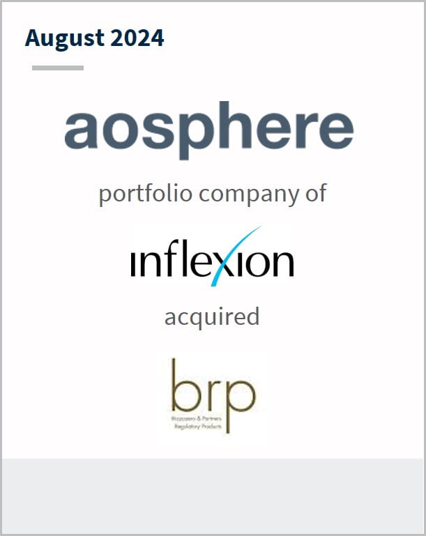 August 2024 aosphere portfolio company of inflexion acquired brp Bizzozero & Partners