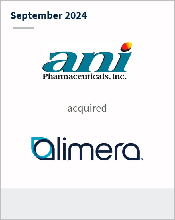 September 2024 ANI Pharmaceuticals Has acquired Alimera