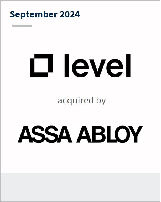 September 2024 Level acquired by Assa Abloy