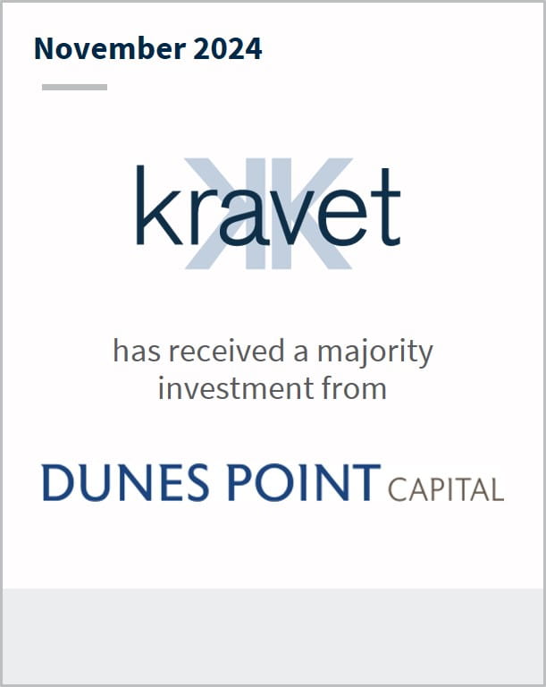 November 2024 Kravet has received a majority investment from Dunes Point Capital