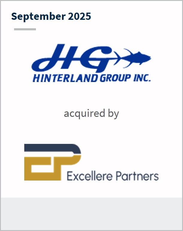 September 2025 HG Hinterland Group Inc. acquired by EP Excellere Partners