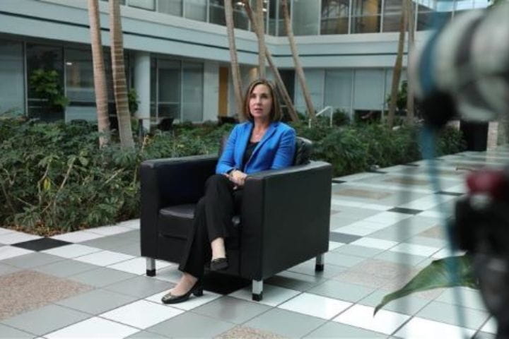 Heather Knable sitting in a chair